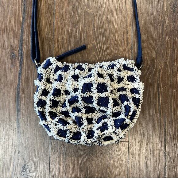 Free People Zamora Crossbody Bag Navy and Cream - Picture 3 of 9